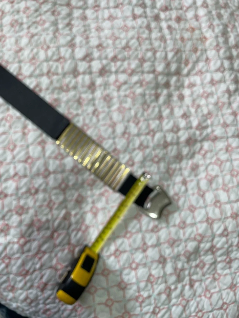 Chico’s gold and silver and black leather statement belt